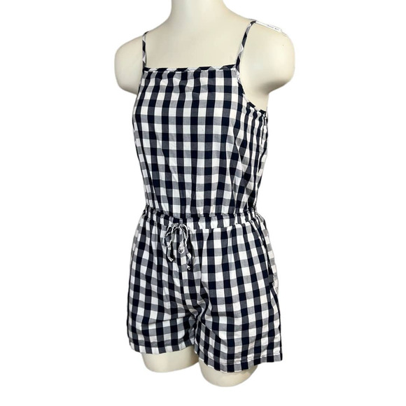 Cisono (S) Romper Navy Gingham Check - Picture 3 of 14